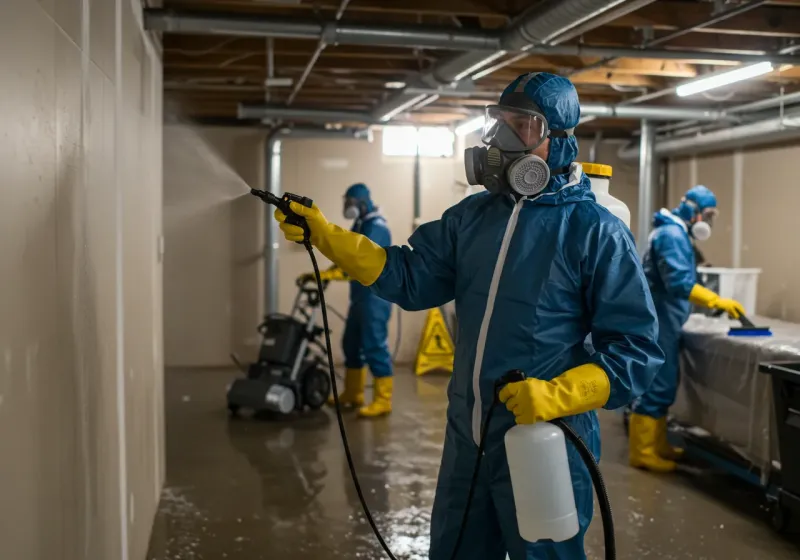 Basement Sanitization and Antimicrobial Treatment process in Rochester, WI